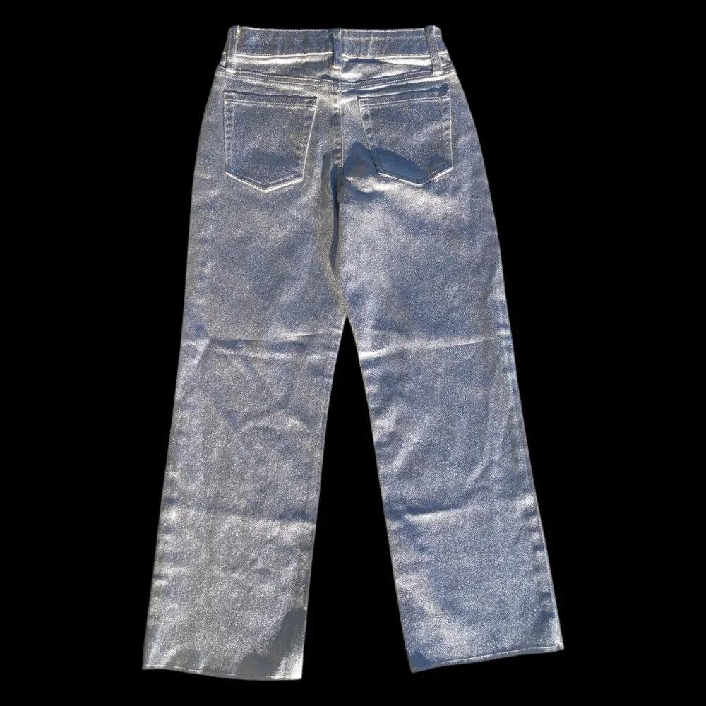 Girls' Art Class Girls Silver Metallic Straight Leg Jeans
